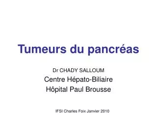 tumeurs du pancr as