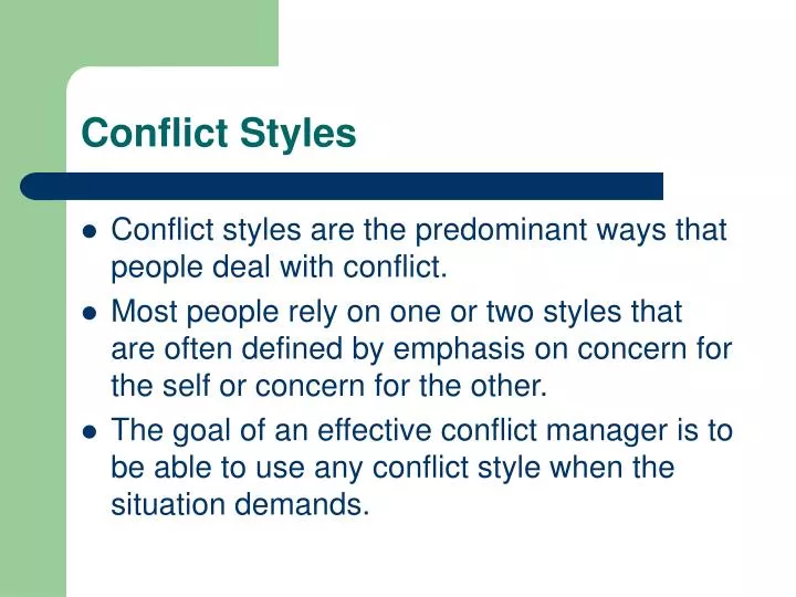 conflict styles