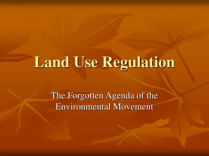 land use regulation