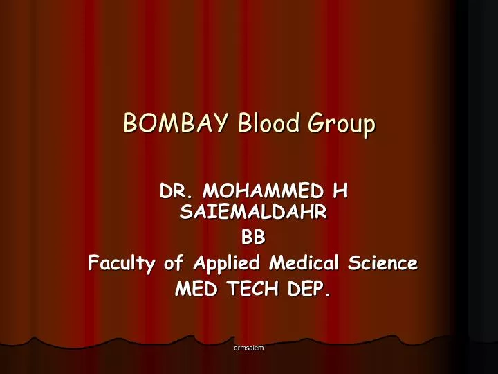 bombay blood group