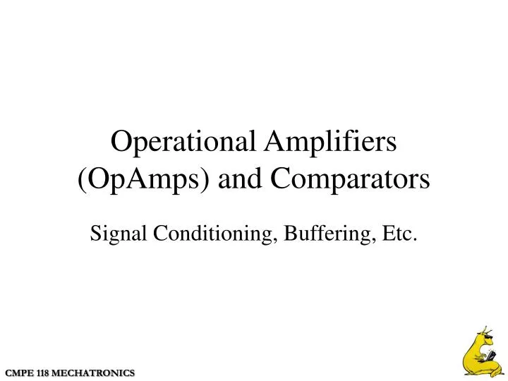 operational amplifiers opamps and comparators