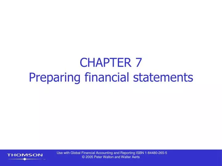 chapter 7 preparing financial statements