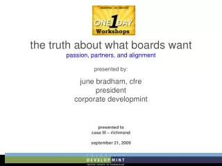 the truth about what boards want passion, partners, and alignment