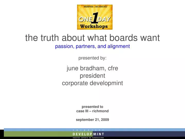 the truth about what boards want passion partners and alignment