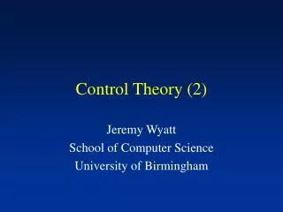 Control Theory (2)