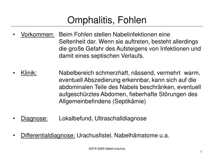 omphalitis fohlen