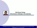 Mirta Roses Periago Achievements, Challenges, and Leadership - slide 1