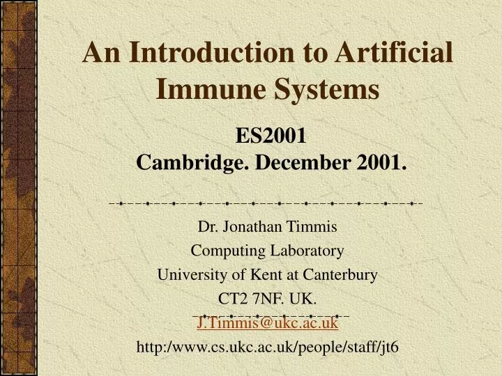 an introduction to artificial immune systems