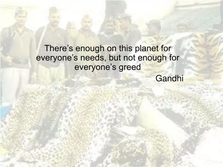 there s enough on this planet for everyone s needs but not enough for everyone s greed gandhi