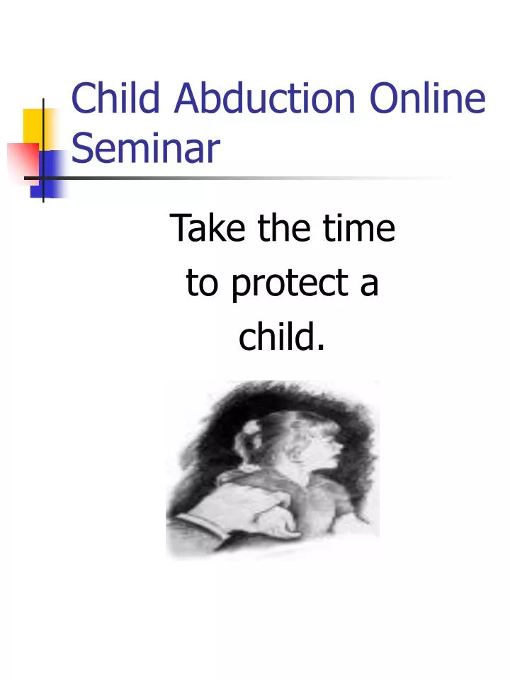child abduction online seminar