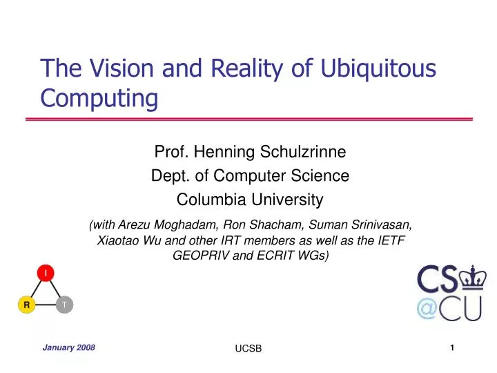 the vision and reality of ubiquitous computing