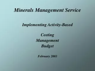 Minerals Management Service