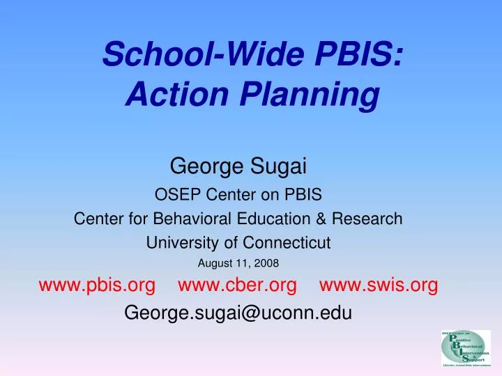 school wide pbis action planning