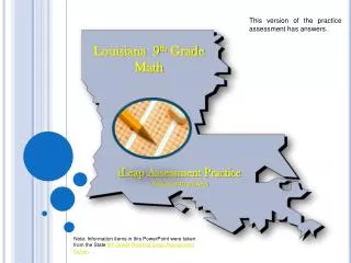 Louisiana 9 th Grade Math