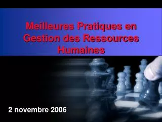 Meilleures Pratiques en Gestion des Ressources Humaines