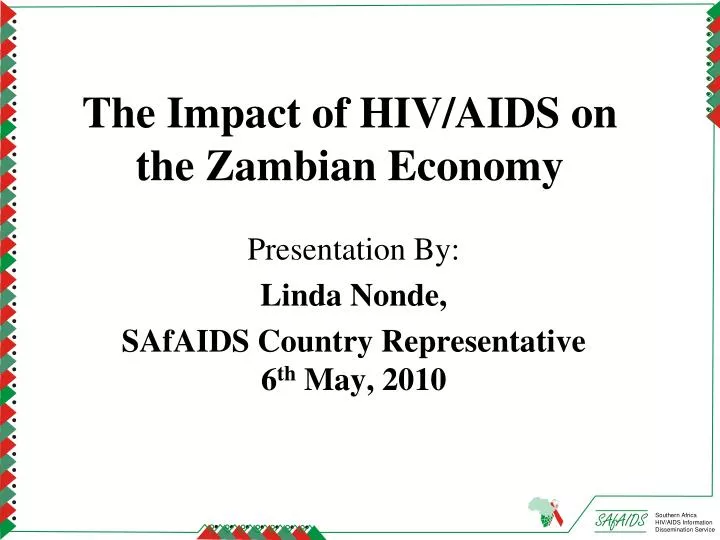 the impact of hiv aids on the zambian economy