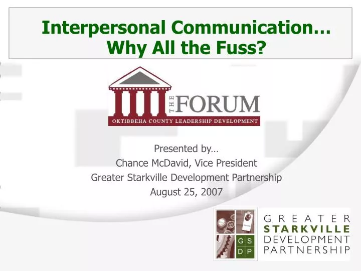 interpersonal communication why all the fuss