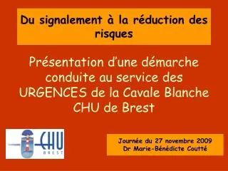 du signalement la r duction des risques