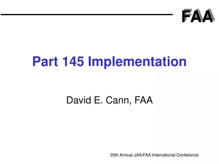 part 145 implementation