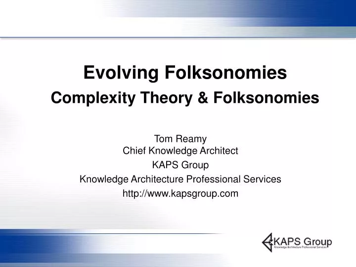 evolving folksonomies complexity theory folksonomies