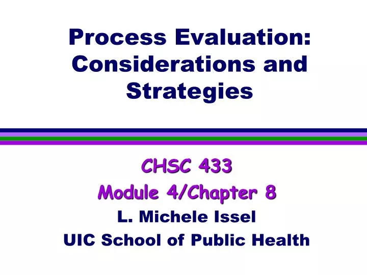 process evaluation considerations and strategies