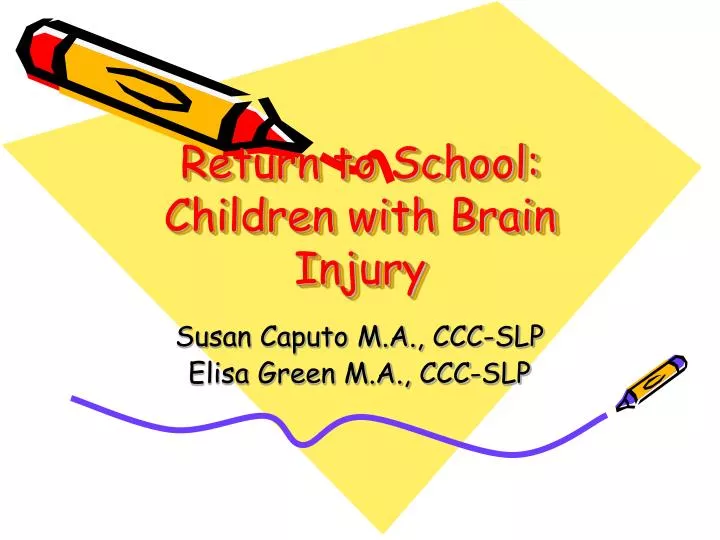 return to school children with brain injury