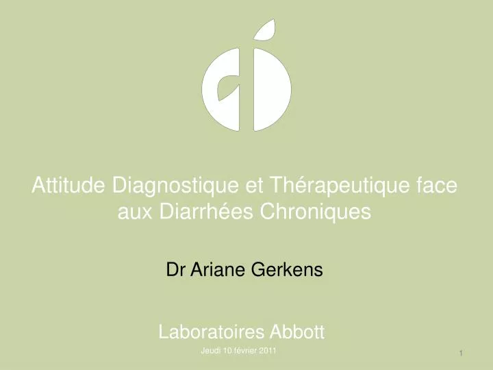 attitude diagnostique et th rapeutique face aux diarrh es chroniques