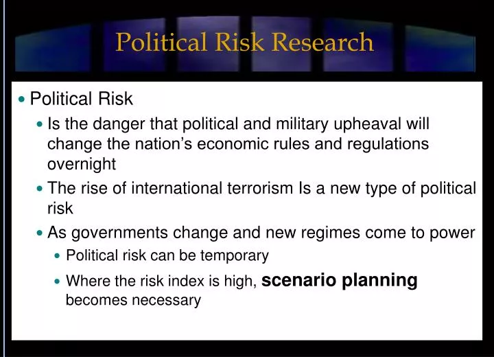 political risk research