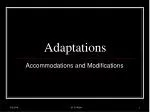 Adaptations - slide 1