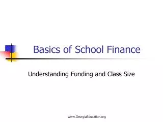 Basics of School Finance