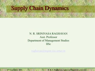 Supply Chain Dynamics