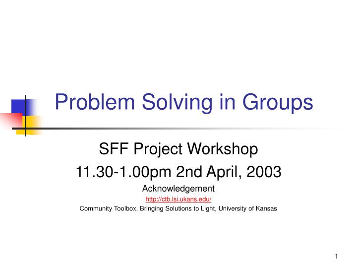problem solving in groups