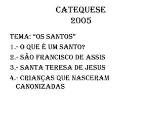 CATEQUESE 2005