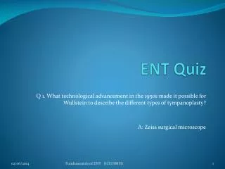 ENT Quiz