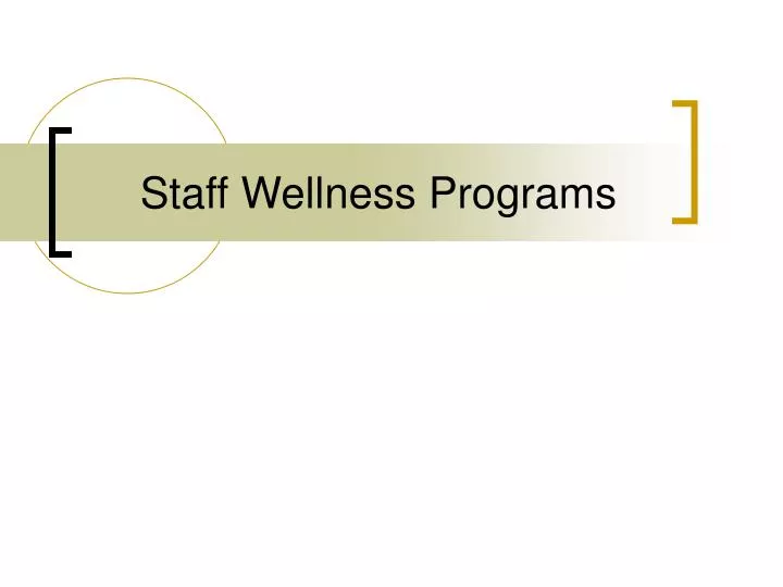 staff wellness programs