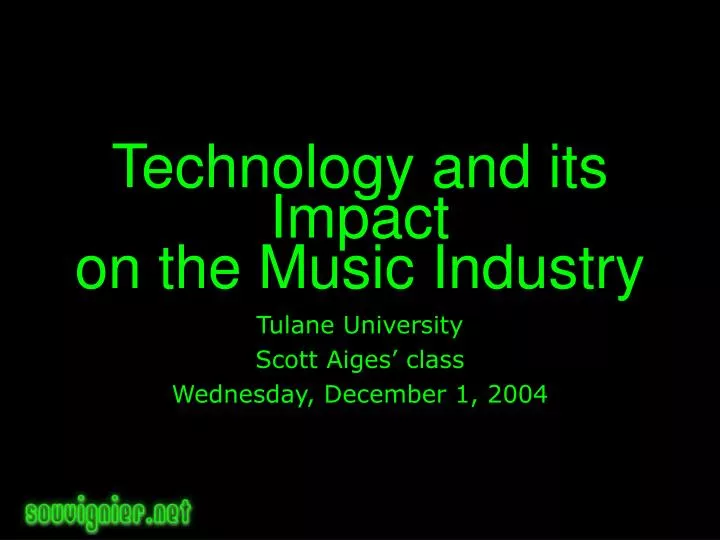 technology and its impact on the music industry