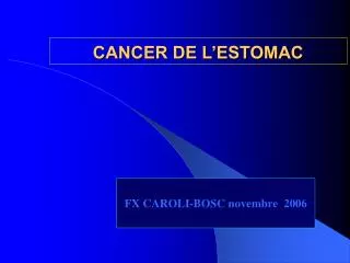 cancer de l estomac