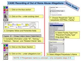 CANC Recording of Out of Home Abuse Allegations