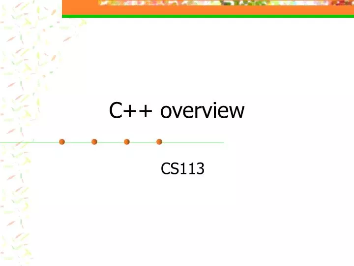 c overview