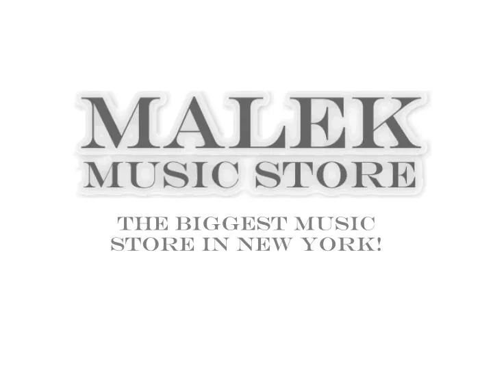 PPT The Biggest Music Store In New York PowerPoint Presentation Free 