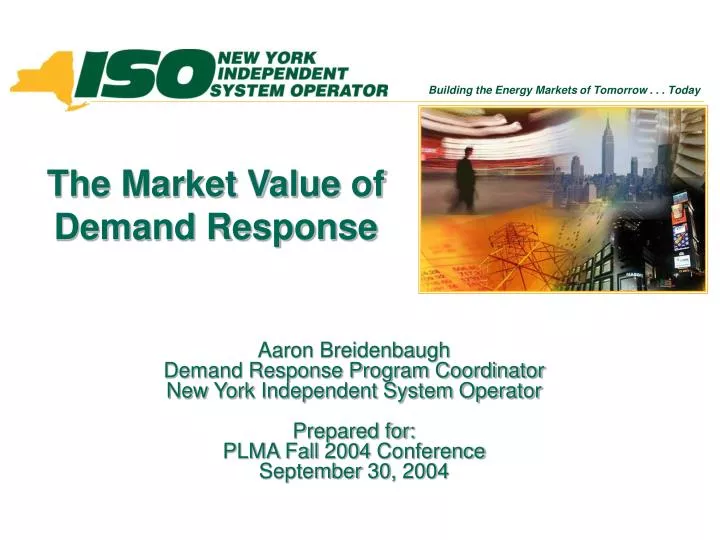 the market value of demand response