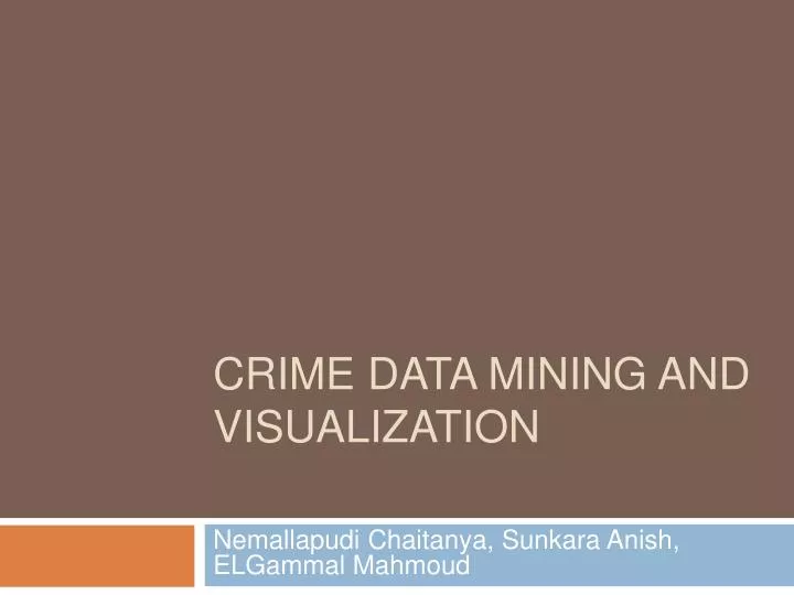 crime data mining and visualization