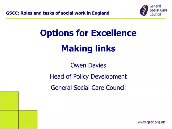 gscc roles and tasks of social work in england