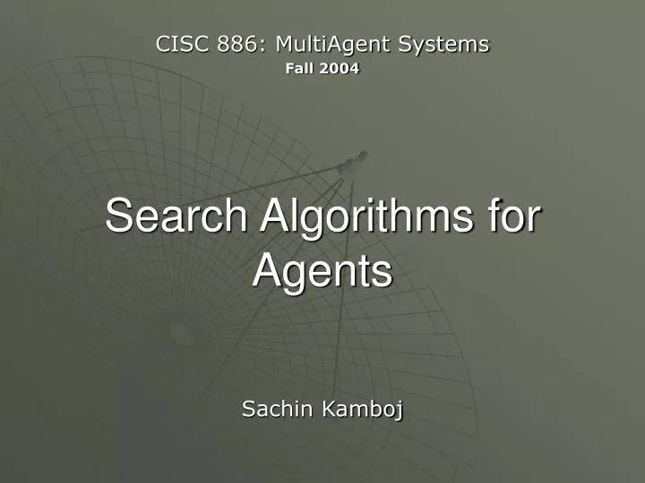 search algorithms for agents