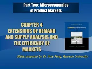CHAPTER 4 EXTENSIONS OF DEMAND AND SUPPLY ANALYSIS AND THE EFFICIENCY OF MARKETS