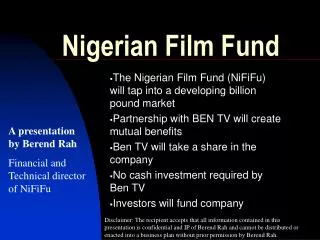 Nigerian Film Fund