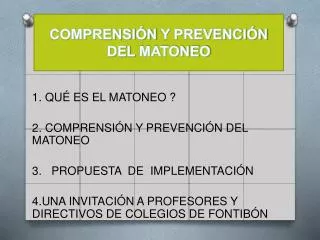 comprensi n y prevenci n del matoneo