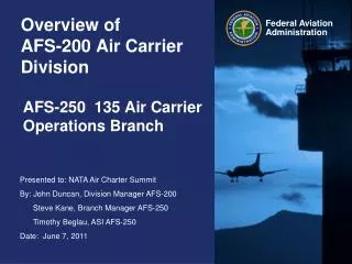 Overview of AFS-200 Air Carrier Division