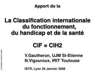 apport de la