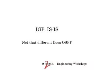 IGP: IS-IS